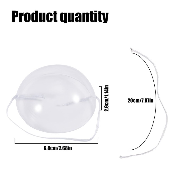 Doll Face Mask Cover with Elastic Band, Acrylic Transparent Toy