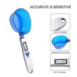 OBEST Digital Spoon Scale, Three Different Sizes of Kitchen Scales, 500 g/0.1 g Kitchen Measuring Spoon with Display, Supports Units g/oz/gn/ct, Suitable for Cooking, Flour, Spices, Medicines