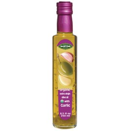 Mantova USDA Organic Garlic Extra Virgin Olive Oil (EVOO), Cold-Pressed, Imported from Italy. Perfect for salad dressing, vegetables, pasta salad, dipping Italian bread or pan frying, 8.5 ounce