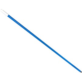 Carlisle FoodService 48" Broom Handle, Blue Powder-Coated Metal, 3/4-5 ACME Thread, Short One-Piece Design with Hanging Cap