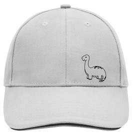 Huuraa Brontosaurus Dinosaur Unisex Cap Size with Motif for All Dino Fans Gift Idea for Friends and Family, Dark grey/white