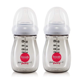 Joovy Boob PPSU Bottle, Grey, 9 Ounce, 2 count