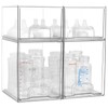MINMUNJIU Baby Bottle Organizer, 4 Pack Clear Space-Saving Stackable Drawer