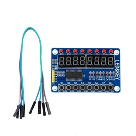 EC Buying 2Pcs TM1638 Display Module 8 Bit LED Digital Tube 8 Bit Digital Led Key Display Module LED Display Module Microcontroller Display Module with Keys Electronic Module for Ardiuno