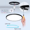 LightingWill 24W Black LED Flush Mount Ceiling Light Fixture, 6500K