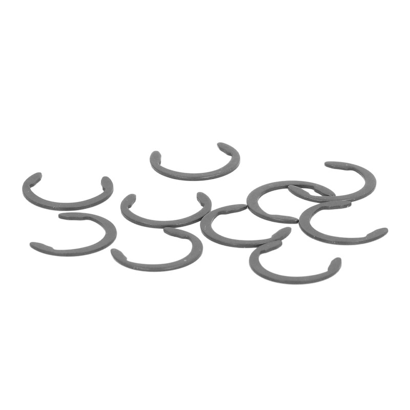 10PCS Retaining Clip Rings, High Carbon Steel Snap Rings, Rubber