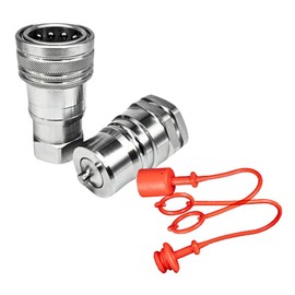 Hydraulic ISO A Quick Release Coupling Set, Including Female and Male caps (3/4" BSP)