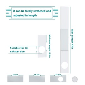 Daisypower Portable Air Conditioner Window Kit, Adjustable Seal Panels for Portable AC Hose with 5" Diameter, Window Vent Kit for Sliding Windows