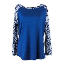 DM Merchandising Inc. Hello Mello Trendy Womens Loungewear Tops, Long Sleeve with Tote Bag (M/L, Rising Lotus)