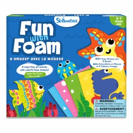 Skillmatics Art Activity - Fun with Foam Underwater Animals, No Mess Felt Sticker Art for Kids, Stocking Stuffers, DIY Craft Kits, Christmas Gifts for Boys & Girls Ages 3, 4, 5, 6, 7