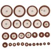 28pcs Multi Size Sax Leather Pads Replacement Set for Soprano