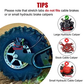 4in Mini Bike Stretch Tabs, PSLER Mini Bike Hydraulic Brake Bracket Kit Mini Bike Stretch Kit for Motovox MBX10 MBX11 MBX12 and for Monster Moto Mega Moto MMB80 MMB105 80cc 105cc