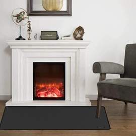 Fireproof Underlay Fireplace Mat Heat Protection Mat 120 x 80 cm Semicircular Fireproof Mat for Wood Stove Fire Retardant Rugs Stove Mat Protective Mat for Fireplaces Stove Fireplace Heaters Stove