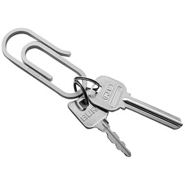 Mocha Clip-type Carabiner Key Holder, Made in Japan, Stainless Steel, Brass, Aluminum, Outdoor Activities, Silver
