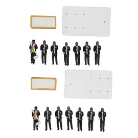 Coffin Dance Model Funeral Action Figures Coffin People Figurines Set 2pcs Coffin with 14pcs People Figurines