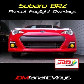 JDMFV YELLOW Fog light Overlays Tint JDM Rally Precut BR-Z gt86 Wrap (FITS: 13-18 BRZ)