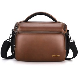 DOMISO SLR DSLR Kameratasche Wasserdicht Fototasche, Braun