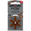 312 Rayovac Zinc Air Extra (Card of six Cells)