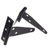 TAODAN 4pcs T Hinge Shed Hinge Gate Strap Hinge Black