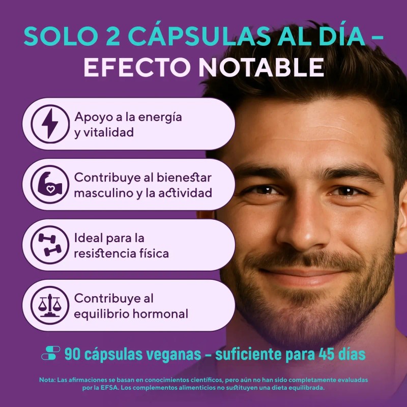 Testo Suplemento Hombre Ácido Aspártico Fenogreco Arginina Zinc Vegano Gluten