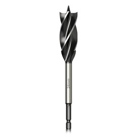 Meccion 24mm x 165mm Professional Self Feed Speed Auger Drill Bit, 1/4 Inch Hex Shank Woodworking Hole Drill Bit