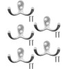 Fuxxer® 5 x Classic Double Hooks, Wardrobe Hooks, 70 x