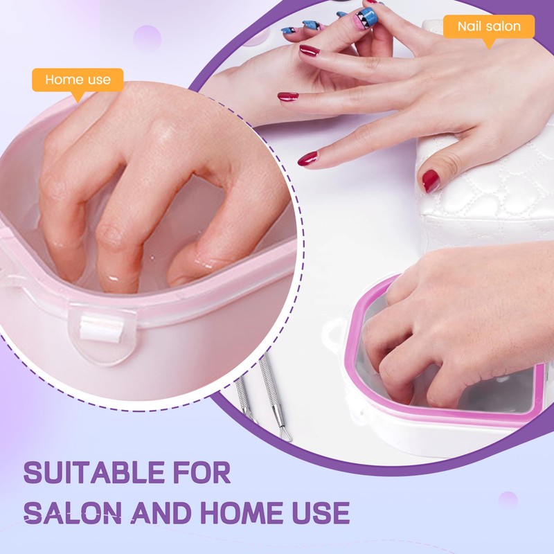 Nail Soaking Bowl (Nail Soaking Bowl 2PCS & Cuticle Pusher