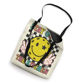 Stay Outta The Kitchen Funny Retro Pickleball Player Tote Bag