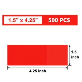 NATURALABEL 500 PCS Paper Napkin Rings with Box, Self-Adhesive Napkin Bands, for Family Meal, Birthday Party, Wedding, Celebration (Red)