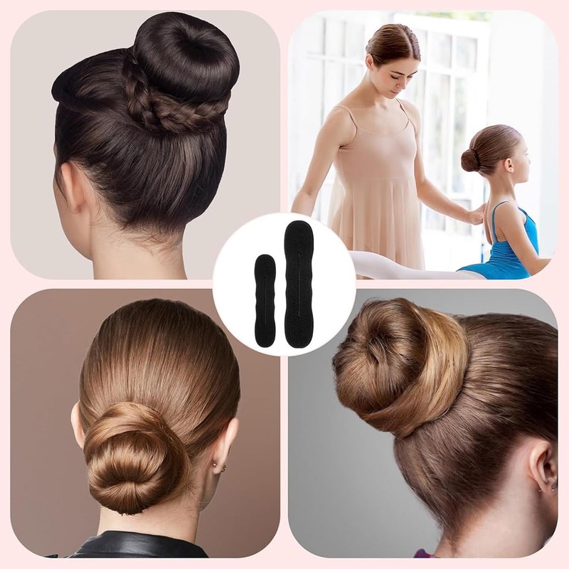 KIRZAX Kit 4 Ciambelle Chignon, Fantastico Strumento per la Creazione