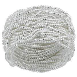 Vinani 2RKT Endless Chain Ring Shiny White 925 Sterling Silver Wool Ball, Sterling Silver