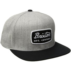 Brixton Men's Jolt Medium Profile Adjustable Snapback Hat, Light Heather Grey/black, One Size