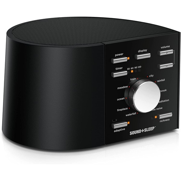 Sound+Sleep High Fidelity Sleep Sound Machine with 30 Guaranteed Non-Looping Nature Sounds, and Sleep Timer