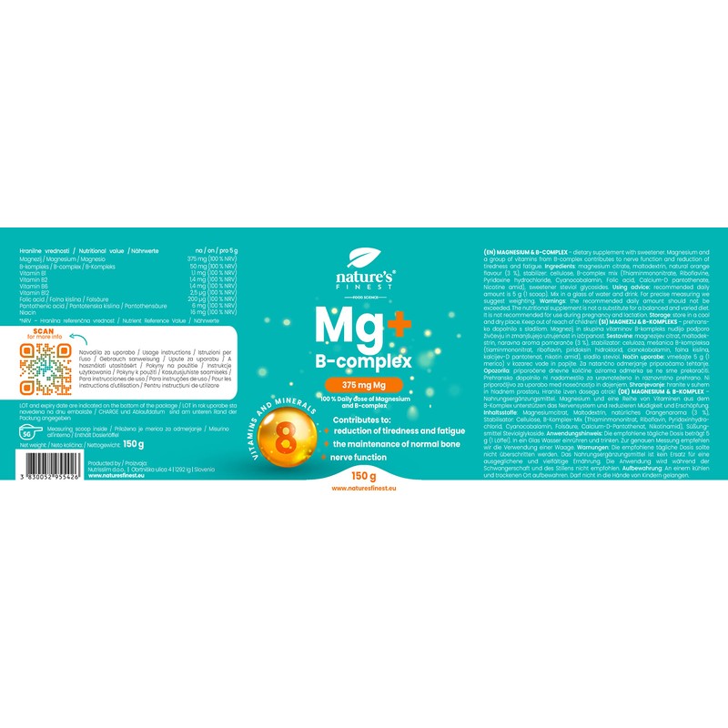 Nature's Finest Magnesium Drink, 375 mg Magnesium Per Serving, 50