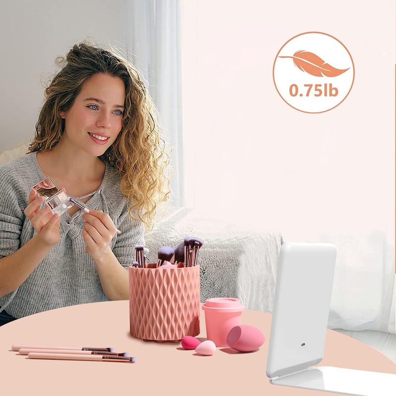 25 Piezas Brochas de Maquillaje con Estuche(Rosa)