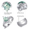 OLIVIASO Engagement Rings for Women,Moss Agate Rings Set for Women,925
