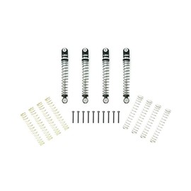 LGRP® Little Guy Racing Parts Long Travel Shocks (54mm Black/Silver) Compatible with 1/24 Scale RC Axial SCX24, Element, Enduro, URUAV, LGS201