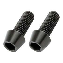 POSH M8X20 900820-T9 Motorcycle Supplies, Tapered Cap Bolts, Stainless Steel, Black, 2 Pieces