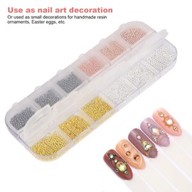 01 Nail Art Balls, Metal portátil de Las Decoraciones de la Bola del Arte DIY del Clavo para el salón del Clavo para el hogar(07)