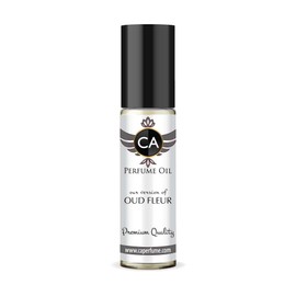 CA Perfume Impression of T. Ford Oud Fleur For Women & Men Replica Fragrance Body Oil Dupes Alcohol-Free Essential Aromatherapy Sample Travel Size Concentrated Long Lasting Roll-On 0.3 Fl Oz/10ml