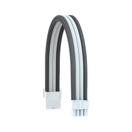 Astralcooler Power Supply Extension Cable Kit,18AWG ATX 24P + EPS 8Pin + 2xPCI-E 8Pin with Cable Combs (White+Grey)