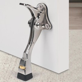 Kick Down Door Stoppers for Bottom of Door, Heavy Duty Kickdown Door Stop, Adjustable Door Stoppers (4 Inch x 1 Pack)