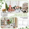 Tioncy 12 Pcs Clear Square Vase 6'' x 6'' Acrylic