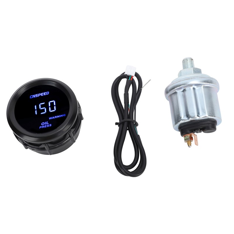 52mm Digital Oil Pressure Gauge Oil Press Meter with Blue
