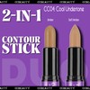 CCbeauty 2pcs 2-IN-1 Matte Contour Concealer Stick Cool Tone with