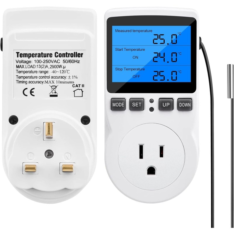 Diymore Digital Thermostat Temperature Controller Electric Digital RV Thermostat Heating