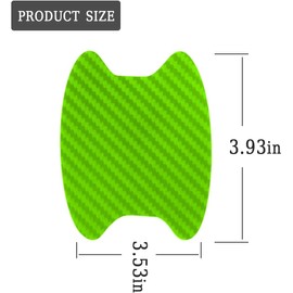 XINLIYA 4PCS Car Door Handle Protector Sticker, Universal Carbon Fiber Anti-Scratches Auto Door Handle Protective Film, Car Door Side Paint Cover Guard Stickers Fit for Most Car (Green)