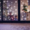Mauts 218pcs Snowflake Window Stickers, Reusable Christmas Clings Christmas Window