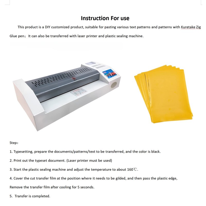 SUPERFINDINGS 50 Sheets A4 Toner Reactive Foil Paper Sheet 29x18.5cm