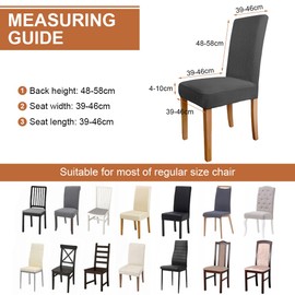 HOTUT Dining Chair Cover,2pcs High Back Seat Slipcovers,Stretch Washable Removable Chair Protector,Spandex Seat Cover for Hotel,Ceremony,Banquet,Kitchen,Restaurant,Home